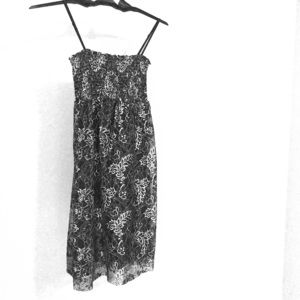 Black silver lace max studio dress extra small
